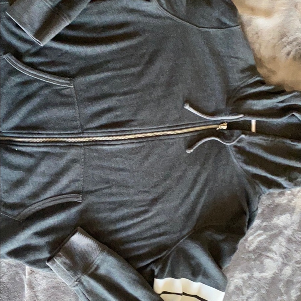 Grey zip up hoodie
